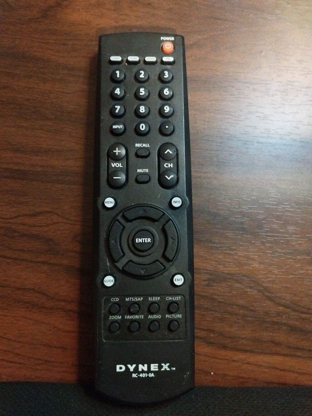 Dynex Rc-401-0a LCD Black TV Remote Control
